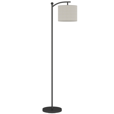 HOMCOM LED Floor Lamp Dimmable with Remote Black