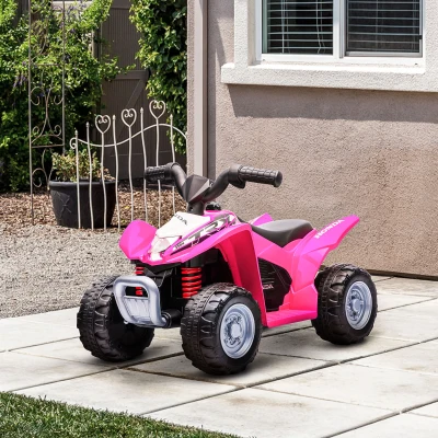 AIYAPLAY Quad Électrique Enfant Rose avec LED et Klaxon