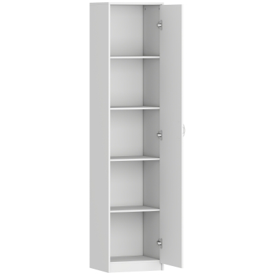 HOMCOM Kitchen Pantry Cabinet 5-Tier Freestanding White 180cm