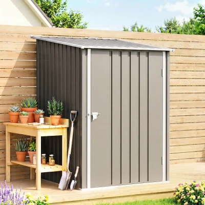 Outsunny Abri de Jardin 1m² Acier Porte Verrouillable