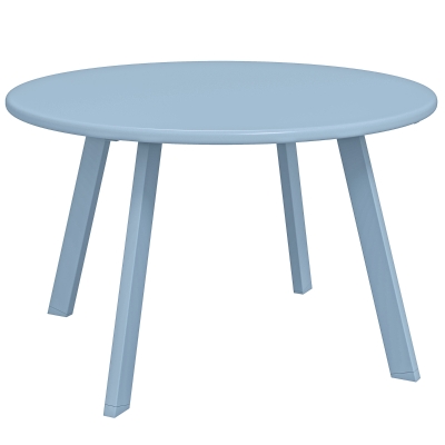 Outsunny Table Basse Ronde Ø70cm Métal Bleu Jardin