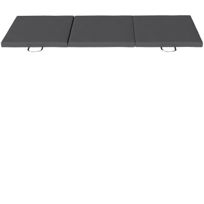 HOMCOM Tapis Gym Pliable 180x60x5cm Synthétique Gris