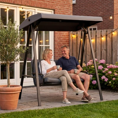 Swing Chair 145L x 116W x 172Hcm Dark Grey