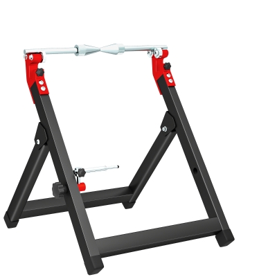 HOMCOM Équilibreuse de Roues Moto Aluminium Acier Pliable Noir