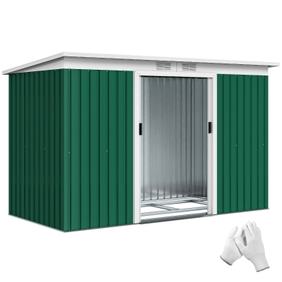 Outsunny 4ft x 9ft Steel Garden Tool Shed