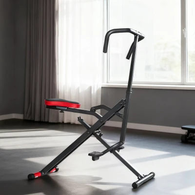 SPORTNOW Appareil Abdominal Pliable Siège Réglable 57x105x115cm Rouge