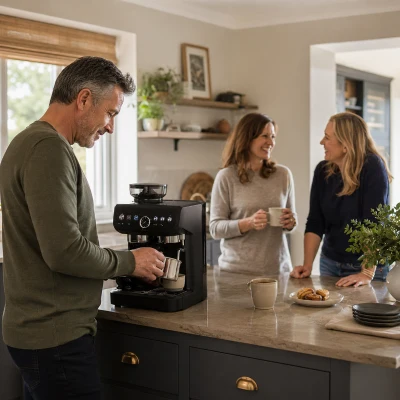 HOMCOM 15 Bar Coffee Machine with Steamer & Grind Adjust