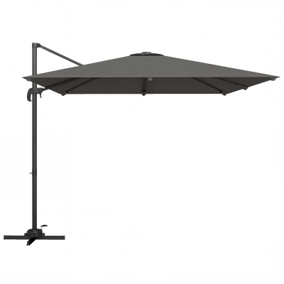 Outsunny Ombrellone a Sbalzo Inclinabile 3x3m Grigio Scuro