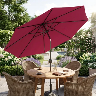 Outsunny Ombrellone da Giardino 3x2.5m a Manovella e Inclinabile