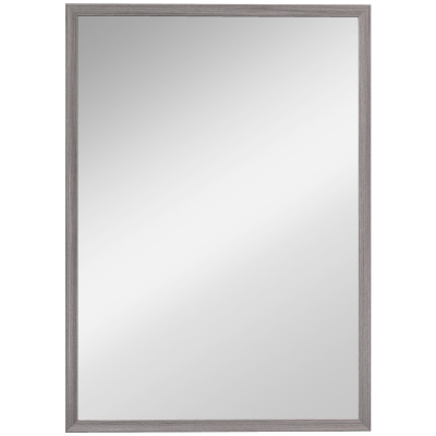 HOMCOM Espelho de Parede 50x70 cm Moldura em Imitação de Madeira Montagem Fácil Inclui Parafusos