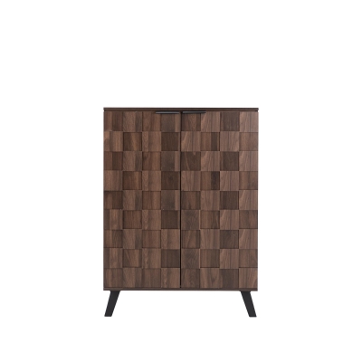 Space-Saving Shoe Cabinet with Adjustable Shelves, 80L x 35W x 110H cm, Wood
