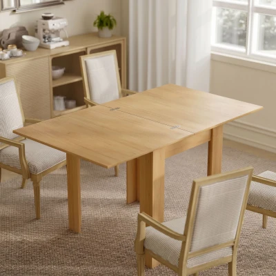HOMCOM Table Extensible 4-6 Pers. 70-140cm Bois Naturel