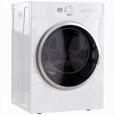 HOMCOM Mini Secadora Portátil 4,8kg 1020 W Aquecimento PTC Timer 49x47x70 cm Branca