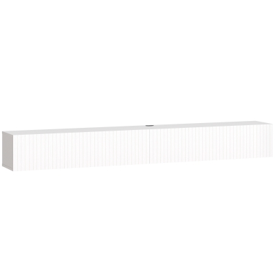 HOMCOM Hängendes TV-Möbel 180cm, TV-Möbel für Fernseher bis zu 183 cm, 2 Klapptüren, 180x25x22cm, weiß