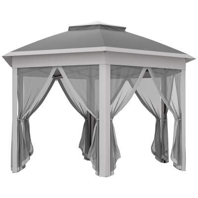 Pop Up Canopy 4.05m x 3.4m x 2.85m Dark Grey
