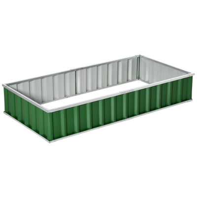 Outsunny Carré Potager Modulable Acier Vert 174x90x30 cm