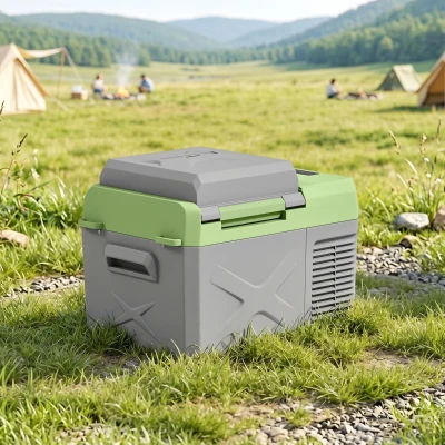 Outsunny Glacière Portable 12L Réfrigérateur Voiture 12/24V Gris