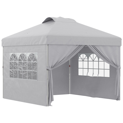 Pavilion pliabil 3x3 m Înălțime Reglabilă și Geantă Gri