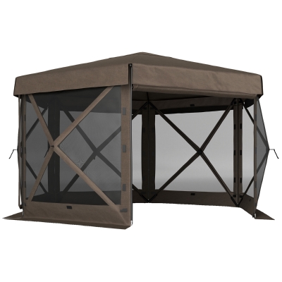 Pop Up Canopy 315L x 315W x 220H cm Brown