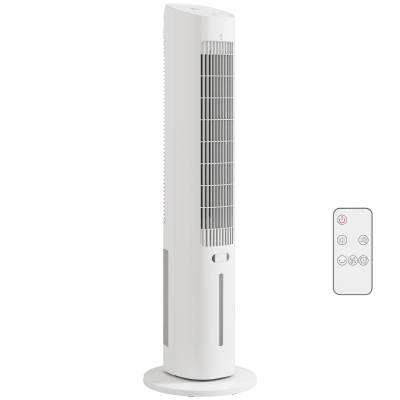 HOMCOM Raffrescatore d'Aria a Torre 3-in-1 con Telecomando Bianco