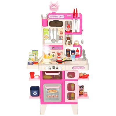 AIYAPLAY Cucina Giocattolo per Bambini con 104 Accessori Rosa