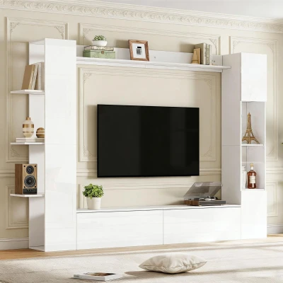 Sistem de living compact 4 piese, Alb