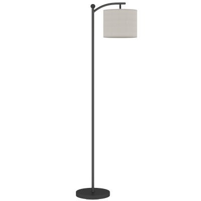 HOMCOM Lampadaire Dimmable 160 cm Noir avec Télécommande