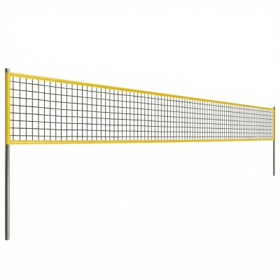 SPORTNOW Volleyballnetz Set Tragbar Volleyball-Set mit höhenverstellbar Stahlpfosten Tragetasche 950 x 100 x 248 cm Schwarz