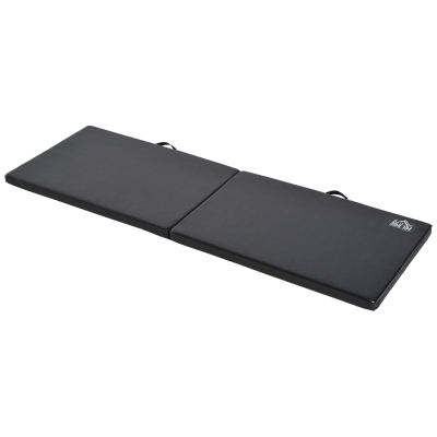 HOMCOM Tappetino da Ginnastica Pieghevole 180x60x5 cm Nero