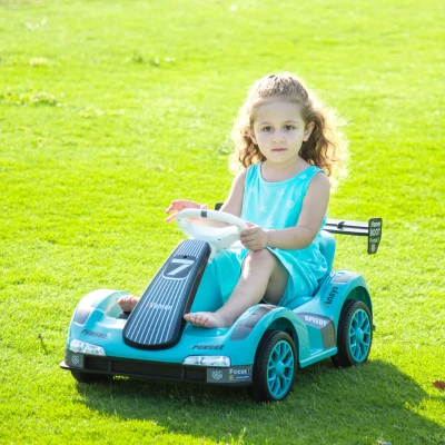 Kinder-Elektroauto, einstellbare Vor-/Rückfahrt und zwei Geschwindigkeitsstufen, 81x50.5x45 cm, Grün