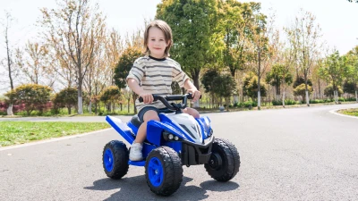 Kinder Elektro-Quad 12V, zwei Fahrstufen (hoch/tief) sowie Vor-/Rückwärts, 85x55x55.3 cm, Blau