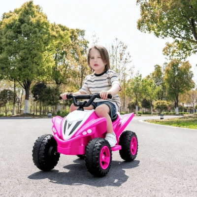 Kinder Elektro-Quad 12V, zwei Fahrstufen (hoch/tief) sowie Vor-/Rückwärts, 85x55x55.3 cm, Rosa