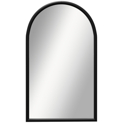 HOMCOM Miroir Mural Arche 110x65cm Bois Noir Salon Chambre