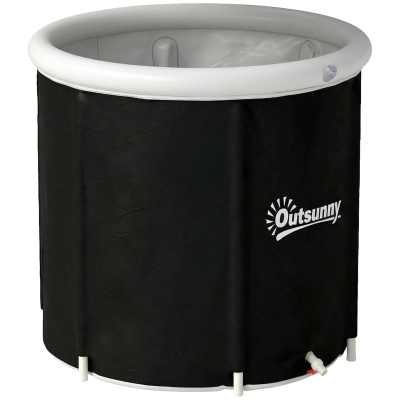 Outsunny Baignoire Glace 280L Gonflable Portable Ø78x71 cm