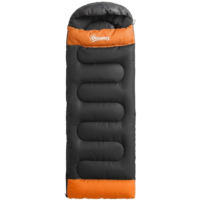 Outsunny Lightweight Sleeping Bag 3 Seasons Grey