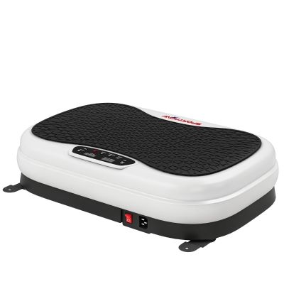 SPORTNOW Plataforma Vibratoria con 50 Velocidades 3 Programas Pantalla LED Mando a Distancia Bandas Elásticas Ejercicio en Casa
