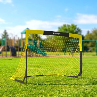 SPORTNOW But Football Pop-up Portable 150x110cm Jaune avec Sac