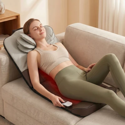 HOMCOM Colchón de Masaje Cuerpo Completo Plegable con Calefacción Compresión de Aire 4 Modos 3 Intensidades Apagado Automático
