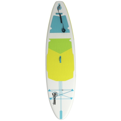 Outsunny Prancha de Paddle Surf Insuflável 320 cm com Superfície Antiderrapante Remo de Alumínio Ajustável Quilha Bomba e Mochila