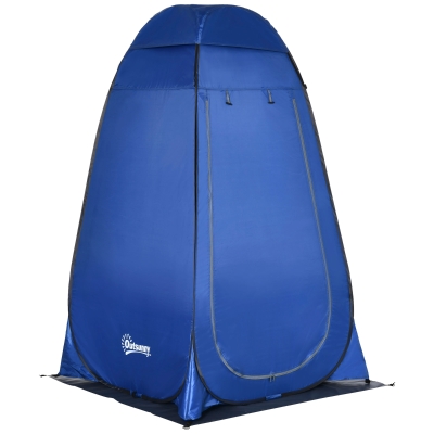 Outsunny Tenda Doccia da Campeggio e Borsa di Trasporto Blu Scuro