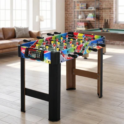 HOMCOM Baby-foot Bois Acier 86.5x43.5x63 cm Multicolore