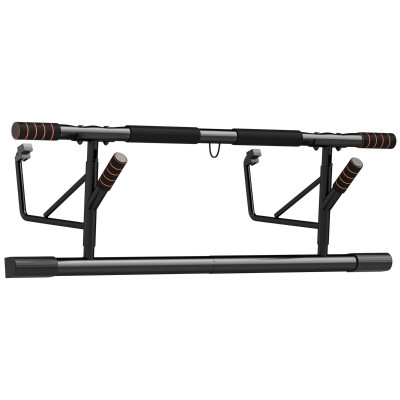 SPORTNOW Barra de Elevação Multifuncional Barra de Elevação de Parede com Bandas Elásticos de Resistência 100x50x27 cm Preto e Laranja