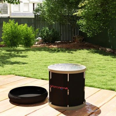 Ice Bath Tub 70L x 70W x 65Hcm Black
