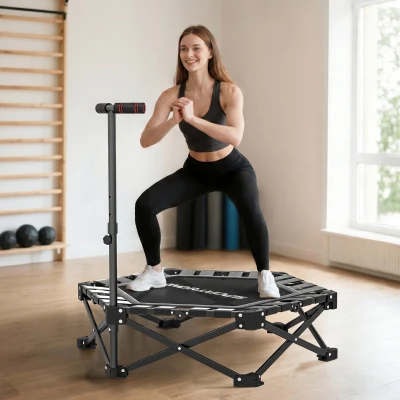 SPORTNOW Mini Trampoline 42" Foldable Adjustable Handle Adult