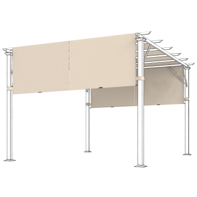 Outsunny Telo per Gazebo Pergola 3x3 in Poliestere Cachi