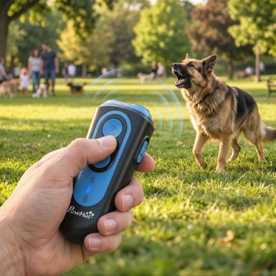 PawHut Anti Barking Device Dog Ultrasonic 5 Modes LED Black
