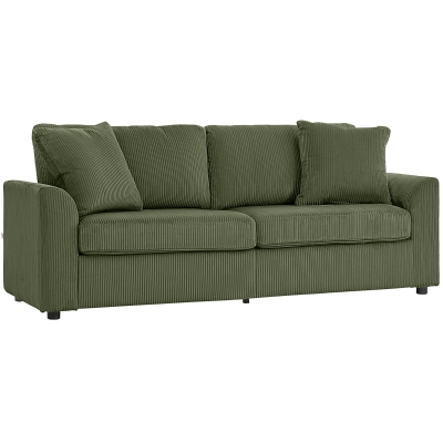 HOMCOM Divano 3 posti 212x80x88cm Verde
