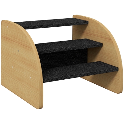 PawHut Dog Stairs 3-Step Non-Slip Pet Steps for Sofa Bed White