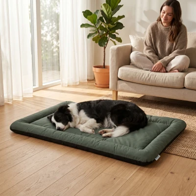 PawHut Waterproof Foldable Dog Bed Large 130x85cm Black