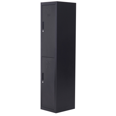 Vinsetto Armoire Métallique 4 Niveaux 2 Portes Verrouillables Noir